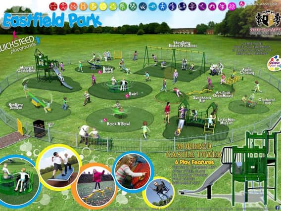 An artist's impression of the new play area at Eastfield Park
