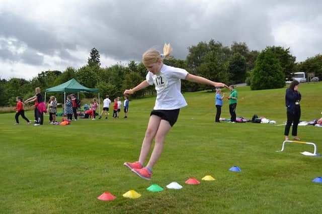Hundreds of children from 16 Northamptonshire primary schools took part in an Olympic-themed event at Spratton Hall Prep School.