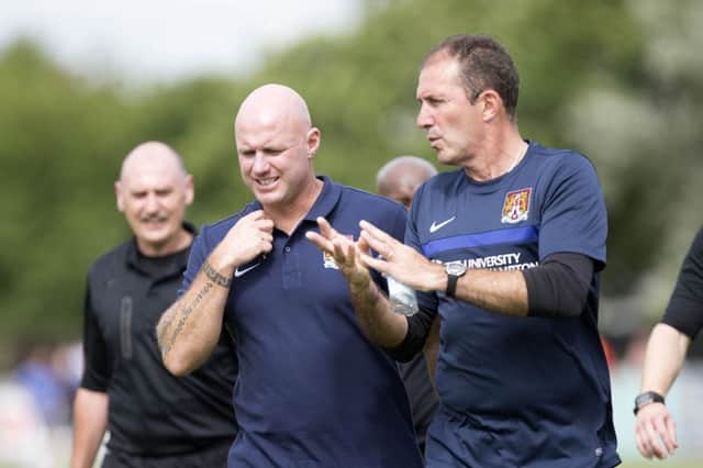 Rob Page and assistant Paul Wilkinson. Picture: Kirsty Edmonds