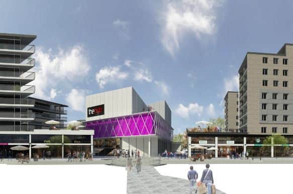 The car free zone between Grosvenor Centre and the 'Greyfriars Quarter' as envisaged by developers behind Scheme 1.