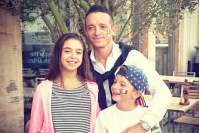 Mario and his children Aaliyah and Enzo
