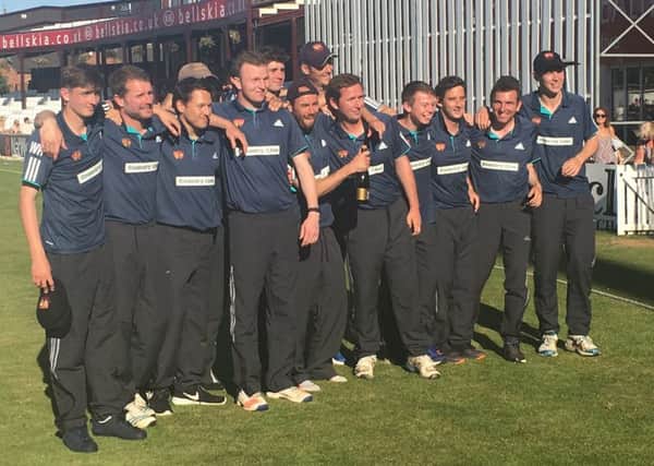 CHAMPIONS - Old Northamptonians celebrate their T20 Finals Day success