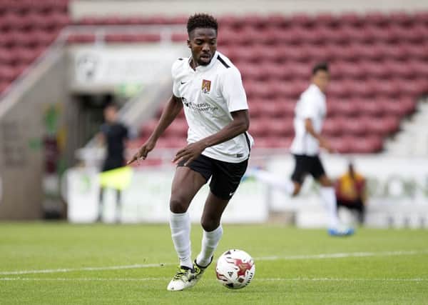 IMPRESSING THE BOSS - Cobblers trialist Emmanuel Sonupe (Picture: Kirsty Edmonds)
