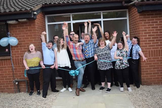 Louie Spence officially opened The Cube Disability Arts Academy in Northampton