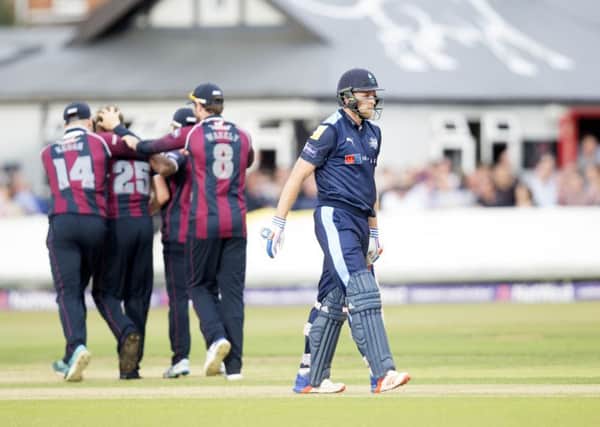 David Willey was out for 17 on his first return to the County Ground (pictures: Kirsty Edmonds)