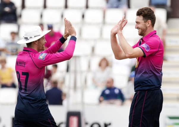 Richard Gleeson grabbed four wickets for Northants (pictures: Kirsty Edmonds)