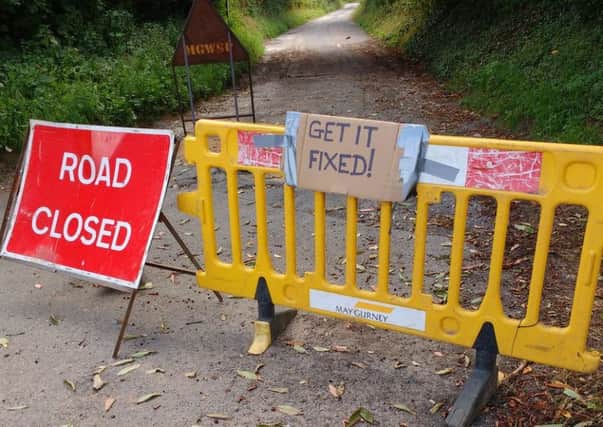 The junction of Spring Lane and Nether Lane in Flore has already been sot for over a month - and it may not reopen again until late August.