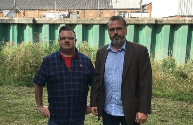 Councillor Gareth Eales and chairman of St James Residents' Association Graham Crouncher, say they are ready to stage their own referendum on a Â£160 million power plant scheme.