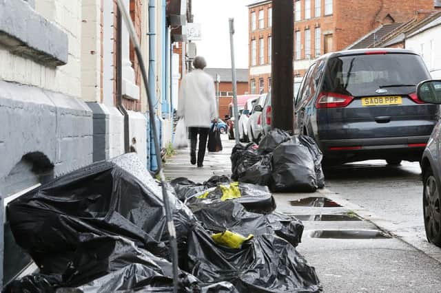 Rubbish in the Mounts area of Northampton in 2015. NNL-150707-121136009