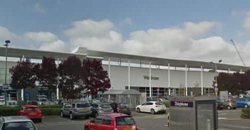 Hundreds of pounds was stolen from an elderly woman's bank account after a thief watched her put her pin number in at Waitrose in Harborough Road (Google)