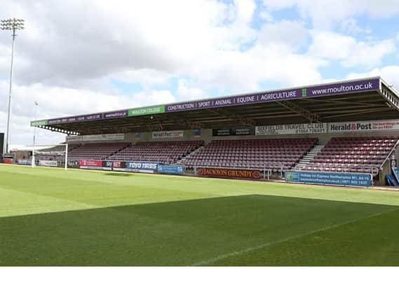The South Stand at Sixfields has been renamed to reflect a new sponsorship agreement with Moulton College