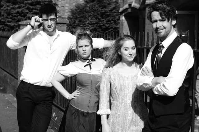 The Jekyll and Hyde cast during a break in rehearsals.