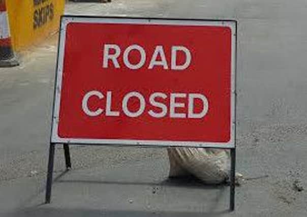 Hazelwood Road in Northampton is closed due to a problem with a drain