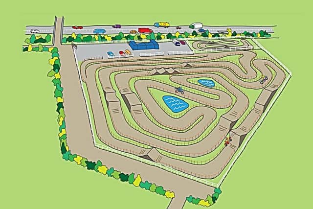 An artist's impression of the motocross course