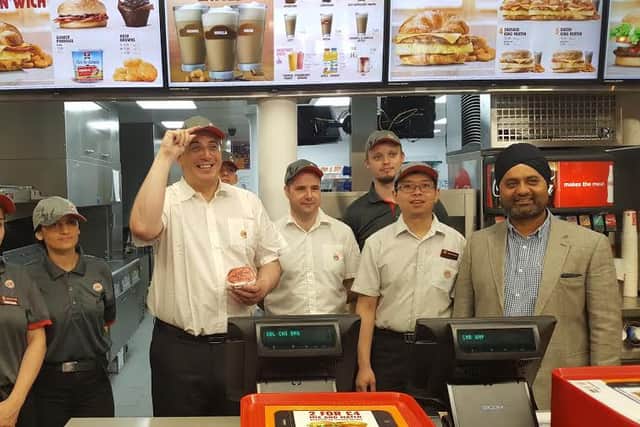 Northampton MP Michael Ellis was given a tour of the new Burger King and spent time with staff