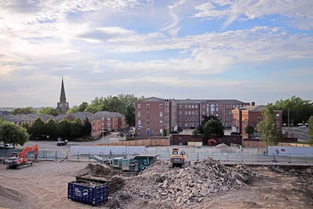 GV of the former Greyfriars Bus Station site taken from the Grosvenor Centre car park. NNL-150630-093206009