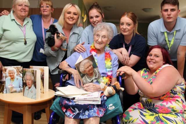Mabel Wadsworth celebrating her 108th birthday