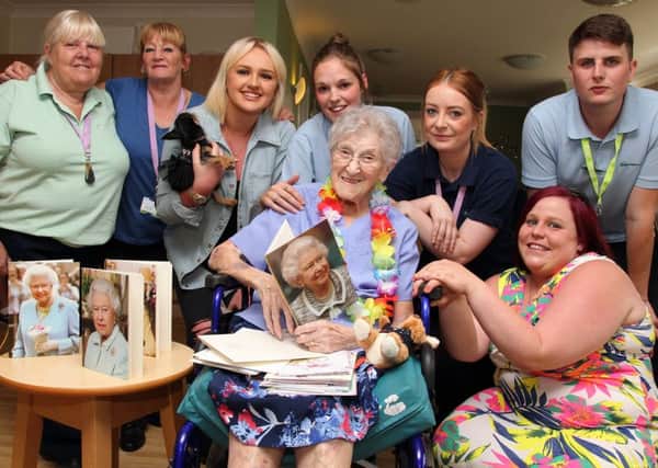 Mabel Wadsworth celebrating her 108th birthday