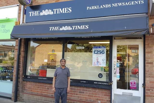 Shopkeeper Raj Patel is retiring after 31 years working at his shop