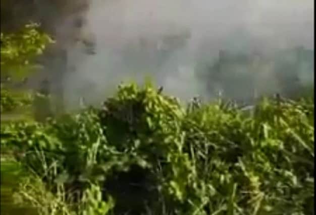 Reader Paul Moore captured a field fire in the Briar Hill and Sixfields area of Northampton last night on camera.