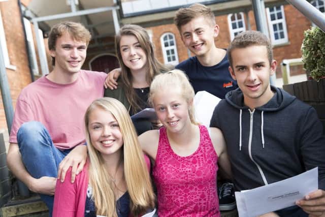A Level Results - Northampton School for Boys
Front L-R Bryony Hallett, Rebecca Leadbeater and Matthew Darlington
Back L-R Jacob Killeya, Amy Kempa and Alex Bird NNL-160818-114227009