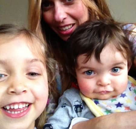 Kaisha Morris, pictured with daughter Isabella and son Joey Ziadi, who has a rare blood condition.