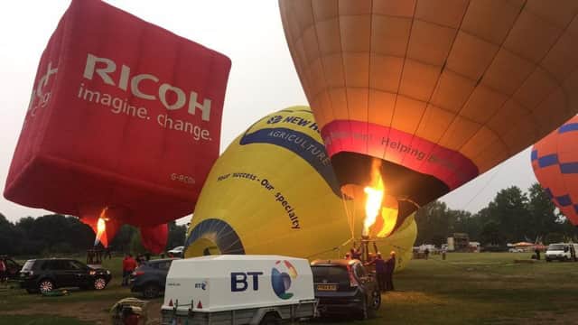 Wet and windy weather meant all flights had to be grounded at Northampton Balloon Festival this year. h2Uj2C4xnV2Z8aCQyucz