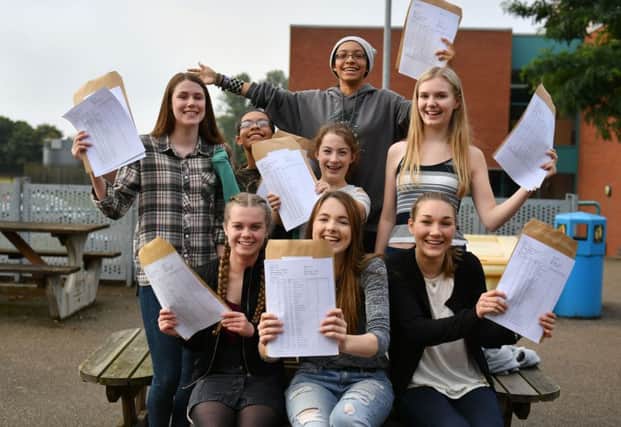 Northampton School for Girls celebrated an 80 per cent A* to C pass rate with English and maths.