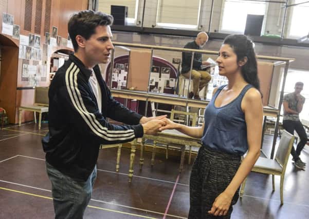 Jacob Ifan in rehearsals for A Tale of Two Cities