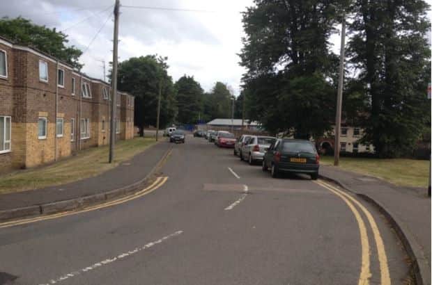 A man has been given a suspended prison sentence after he wielded a machete around outside a primary school
