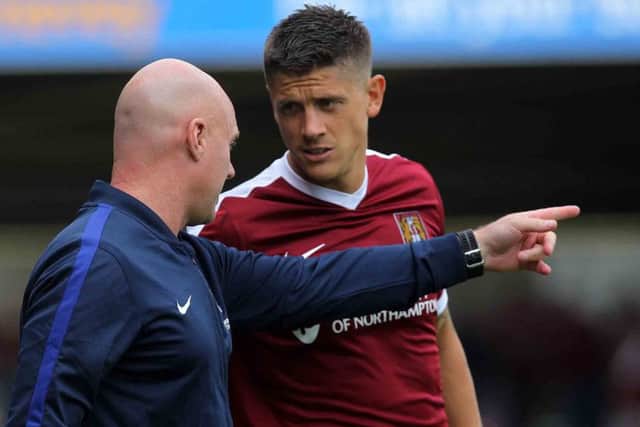 Rob Page issues instructions to striker Alex Revell
