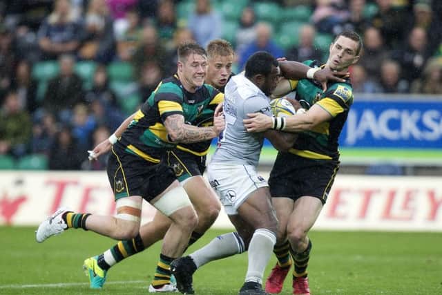 Teimana Harrison and George North couldn't turn the tide for Saints