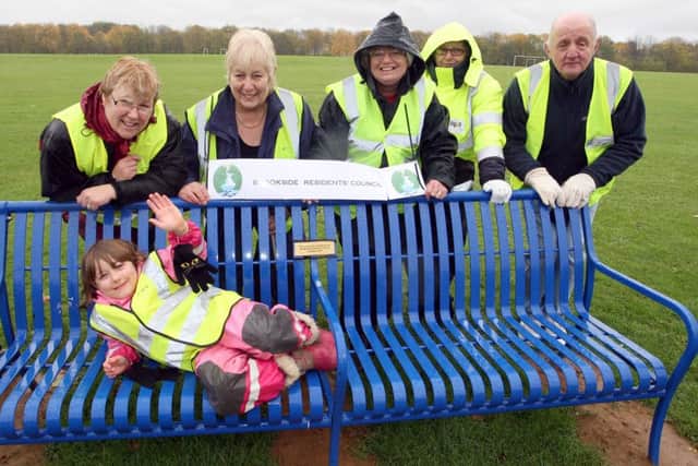 Northampton, Lings Brookside Residents Association litter pick: Charlie-May Gasson, five enjoys the half term holiday litter picking and leaf throwing.
01/11/12 ENGNNL00120120111114748