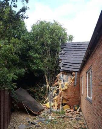 A lorry crashed into a house in Wootton after it left the A45