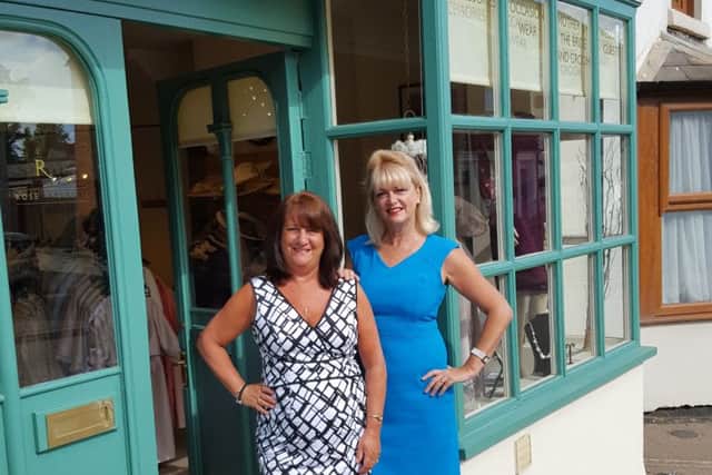 Pictured are organisers Julie Rose, of The Rose Wardrobe, Weedon, and model Sylvia Docherty of Daventry.
