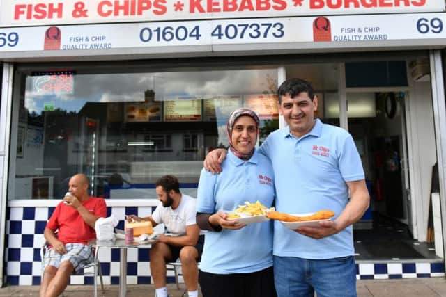 Sevat Gurbuz winner of Chippie of the Year. with wife Gumsum