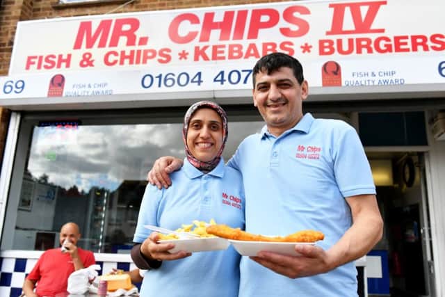 Sevat Gurbuz winner of Chippie of the Year. with wife Gumsum