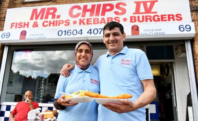 Sevat Gurbuz winner of Chippie of the Year. with wife Gumsum