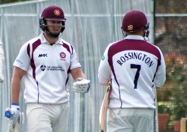 Alex Wakely (left) hit a century for Northants (picture: Peter Short)