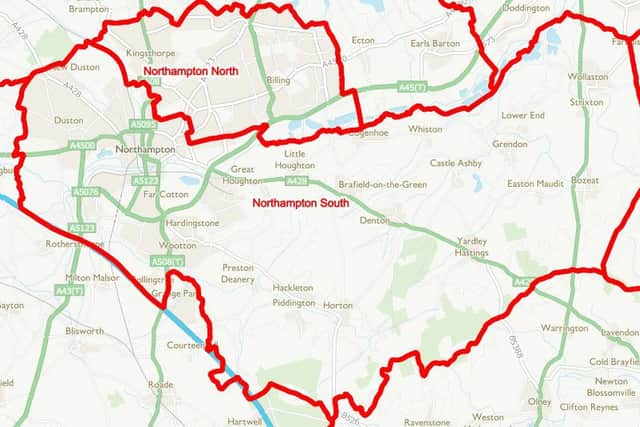 How the proposed shake-up would look in Northampton.