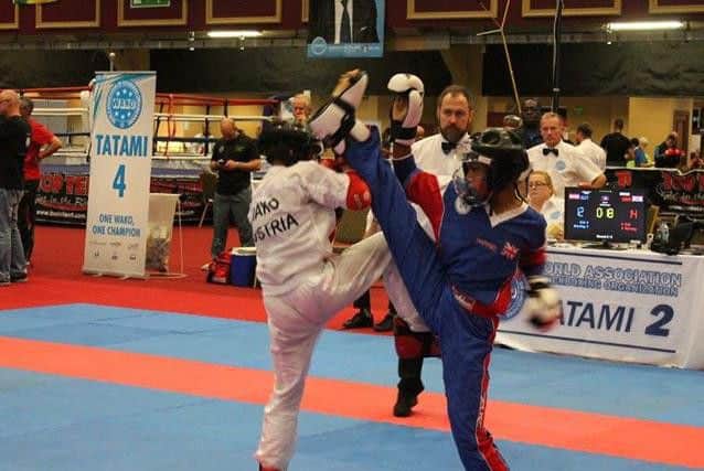 Asia in action in the Wako Junior World Kickboxing Championships in Dublin
