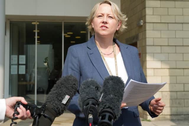 Det Supt Jen Helm, Northamptonshire Police speaking outside court