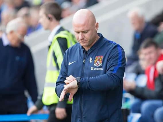 TIME'S UP - Cobblers boss Rob Page saw his side lose in the league for the first time this season at Chesterfield on Saturday