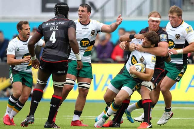 Ben Foden on the end of some Saracens physicality