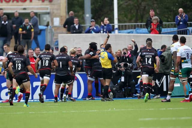 Jamie George scored for Saracens