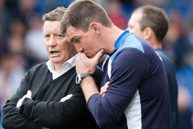 Chesterfield boss Danny Wilson and assistant Chris Morgan