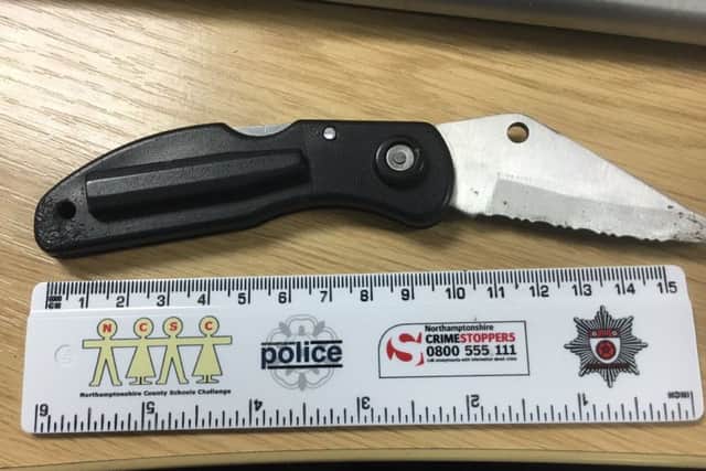 One of the recovered knives.