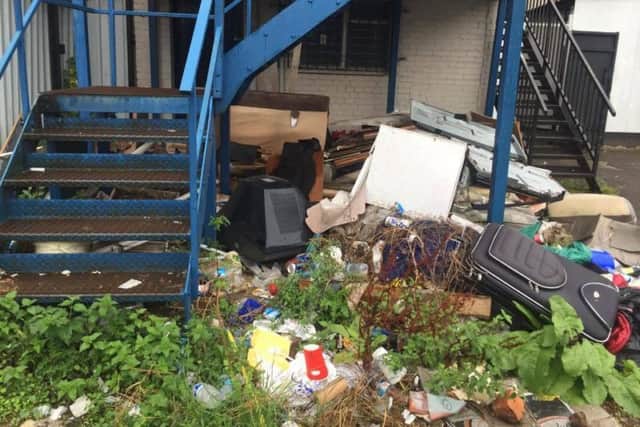 The flytipping has affected businesses in the town centre.