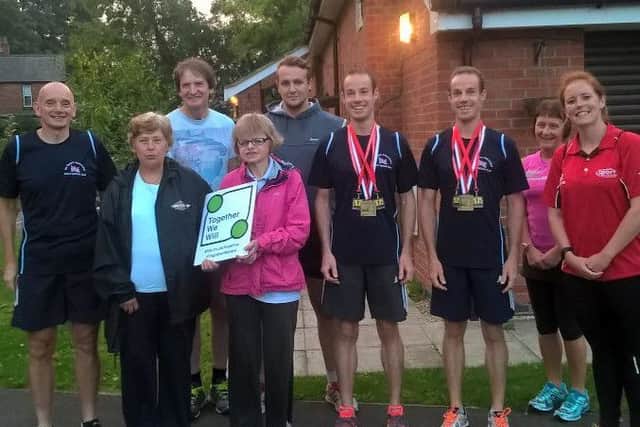 On your marks-Chris and Dave Lazenby launched the inaugural jogging session for runners with learning disabilities