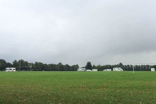 A traveller encampment pitched up on the Racecourse at the weekend and has until 10am tomorrow morning to move on.